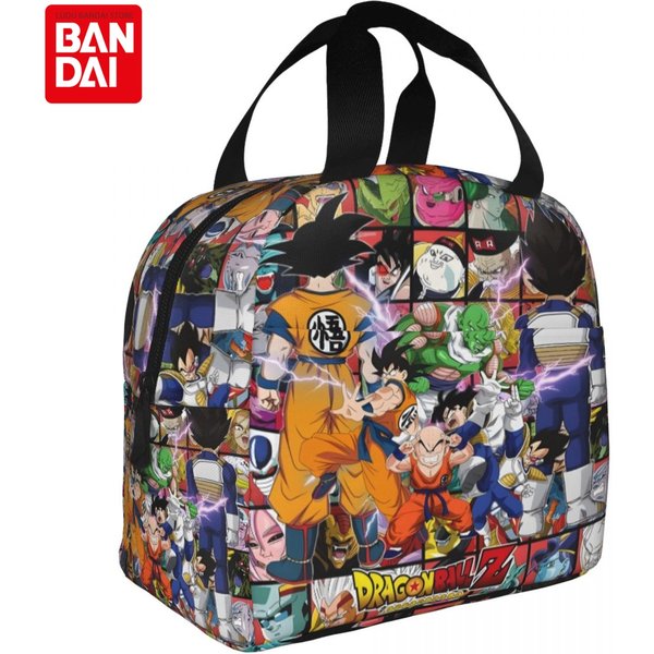 Bandai Japon Anime Dragonball Z Sac à déjeuner pour écoliers bureau Goku Sac déjeuner Portable refroidisseur thermique boîte à déjeuner sac à main cadeau