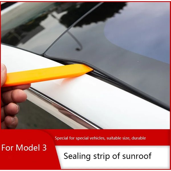 For Tesla Model 3 Car Wind Noise Reduction Kit Quiet Seal Kit Model3 Car Accessories Skylight Glass Sealing Strip Three New 2024