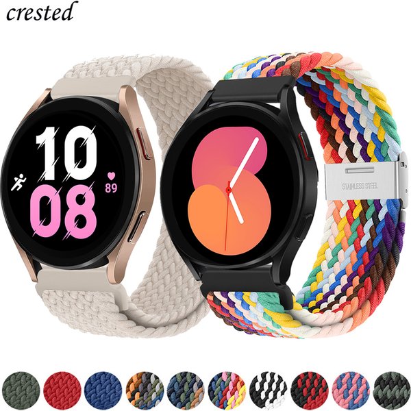 Bracelet élastique tressé pour Samsung Galaxy Watch, 2 bracelets actifs, 20mm, 22mm, 5 Pro, 4, Classic, 5, 46mm, 42mm, Huawei GHT 2, GT2, 3 Pro Strap