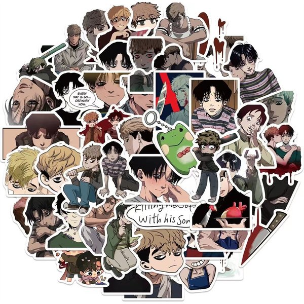 50PCS Cartoon Anime Kill Tracker Graffiti Wasserdichte Aufkleber Kreative Trendy Kühlschrank Skateboard Gitarre Helm Dekoration Aufkleber