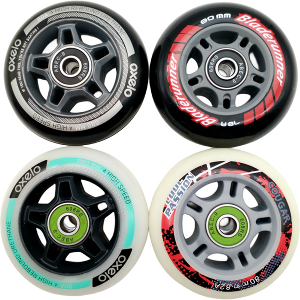 Roues de patins à roulettes avec roulement 7276/80 mm 82A, lot de 8 roues, livraison gratuite