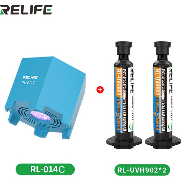 RELIFE 2 in 1 Smart Cold Air UV-Härtung RL-UVH902 3S Schnell trocknendes Lötwiderstandsöl RL-014C Intelligente Aushärtungslampe