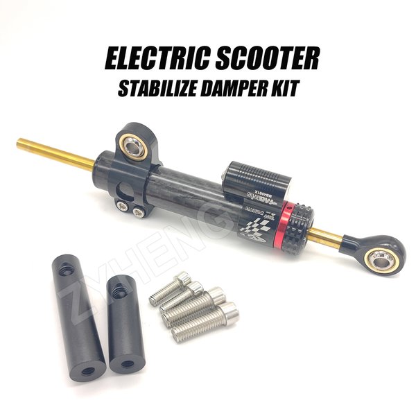 Kit de Support d'amortisseur de direction pour Scooter électrique, Support noir pour Inxing V5 CNC, stabilisateur en Fiber de carbone