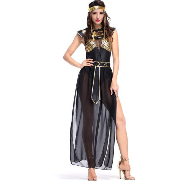 Costumes de reine médiévale Cléopâtre pour femmes adultes, vêtements de Cosplay du pharaon égyptien antique, robe fantaisie de princesse égyptienne d'halloween