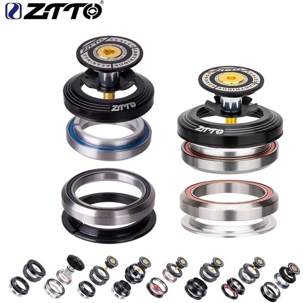 ZTTO MTB Road Bicycle CNC Headset 1 1/8"-1 1/2" Sealed Bearing 1.5Tapered 28.6 Straight Tube Bike Fork Internal Steering Bearing