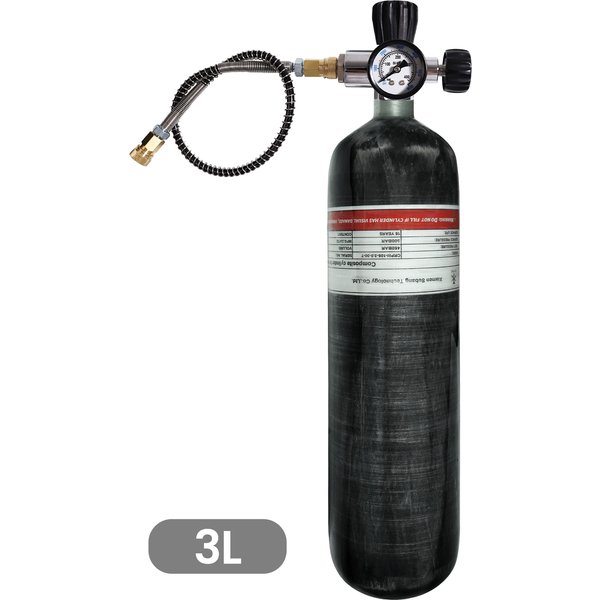 TUXING 300Bar 3L cylindre en Fiber de carbone avec Valve de régulation de Station de remplissage 4500psi réservoir d'air haute pression réservoir de plongée sous-marine M18 * 1.5