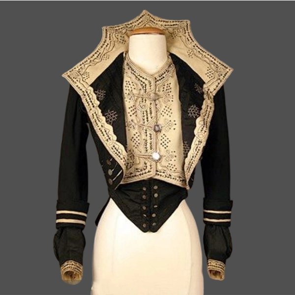 Veste Hussar Tudor des années 1790, Costume d'équitation de reine élisabéthain pour femmes, uniforme militaire gothique Steampunk pour officiers, smoking