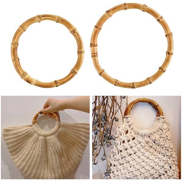 1Pc Bamboo Bag Handles With Buckle DIY Detachable Handbag Band Handle Shoulder Bag Strap Gift Box Handle Handmade Bag Accessory