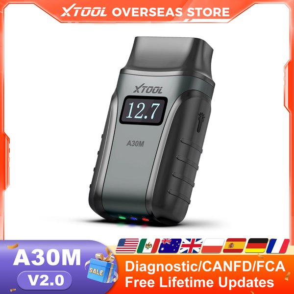 XTOOL Anyscan A30M OBD2 Scanner Aktiver Test Auto-Diagnosegerät 23+ Fehlercode-Lesegerät mit FCA Auto VIN Lebenslange Kostenlose Updates