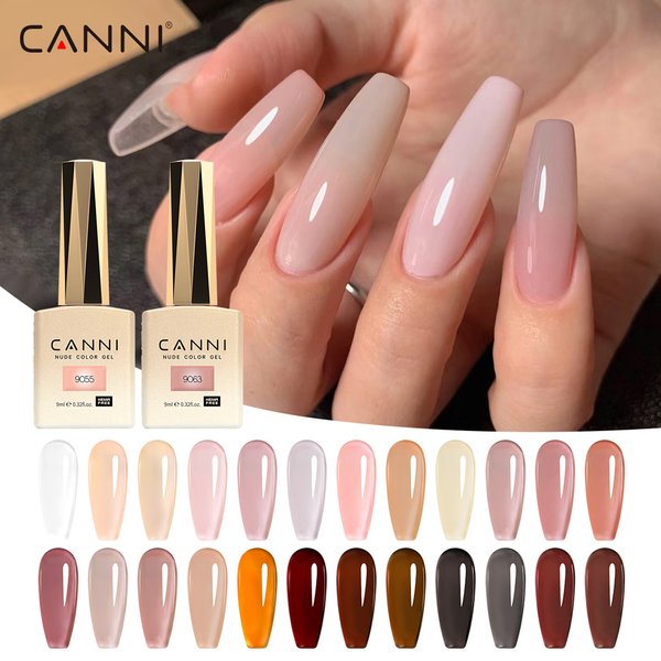 CANNI 9 ml HEMA TPO FREE Transparente Farbe Nagelgel Neuankömmling CC3 Soak Off UV LED Lack Lack Milchig Weiß Nude