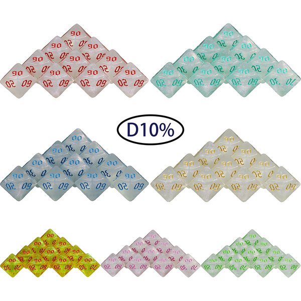 10 Sided Dice Role Play Dice High Quality Material D10 Dice (00-90) Amazing Retro Font Styles For Role Playing Game