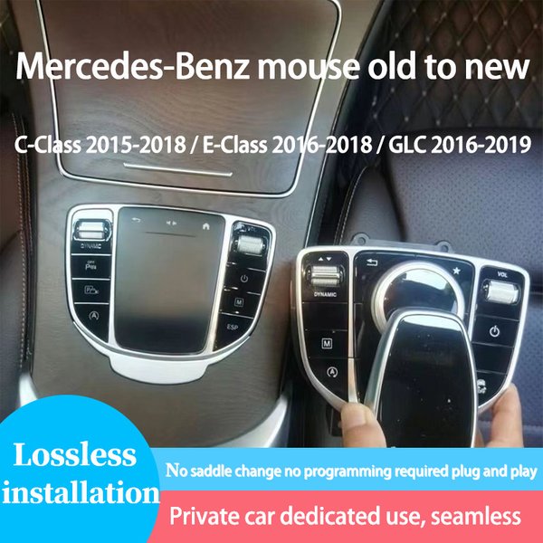 Umrüstung von alten auf neue originale Bedienelemente für die Fahrzeugzentrale: Joystick, Touch-Maus, Multimedia-Tasten für Mercedes Benz C/E-Klasse GLC W213 W205 X253 2015-2019