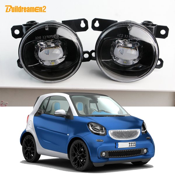 Ensemble de phare antibrouillard LED pour Smart Fortwo, lentille de pare-chocs avant de voiture, haute luminosité, W453, 2014-2019, 30W, H11, 2 pièces