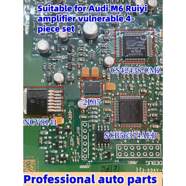 4 Stück/Set Auto-Leistungsverstärker, empfindlicher Chip SCB56374AEB NCV8141 CS42438-CMZ 2L05 (jeweils 1 Stück) für Audi CPU Mazda Rui Wing