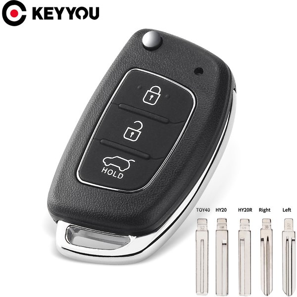 KEYYOU 3 Tasten Flip Klapp Fernbedienung Auto Schlüssel Shell Fall Für Hyundai Santa Fe 2014 Solaris IX35 IX45 ELANTRA Santa Fe HB20 Verna