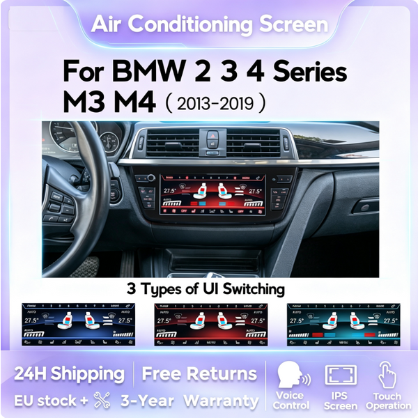 Stock UE, nouvelle apparence et améliorations des fonctionnalités, écran LCD de climatisation de 8,8 pouces pour BMW Série 2 3 4 F30 F31 F32 F33 F36 M3 M4 2013-2019, écran numérique LCD, contrôle de