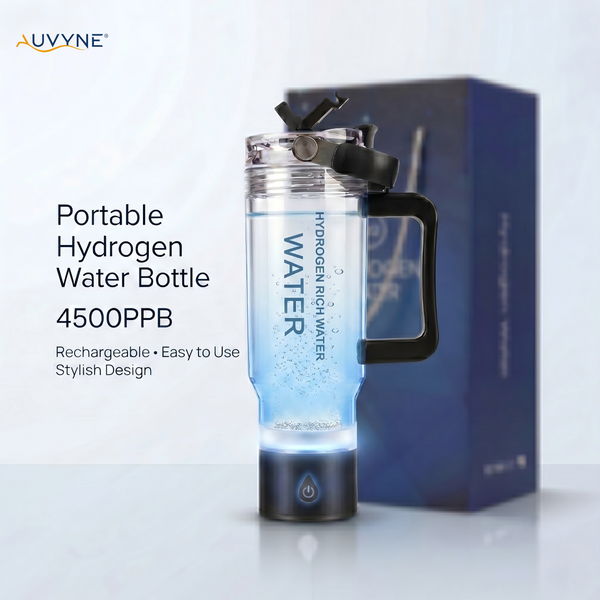 Tragbare Wasserstoff-Wasserflasche 750ml Wiederaufladbare Elektrische Wasserstoffreiche Wasserflasche mit Griff für Auto Reise Büro
