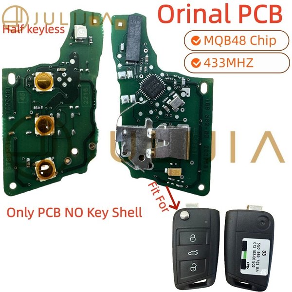 JULIJIA Original OEM-PCB für VW Golf7 Ateca Seat Leon Polo Touran Skoda Ca Schlüssel MQB 48 Chip für Volkswagen Autoschlüssel 5G0 959 752 BA BB