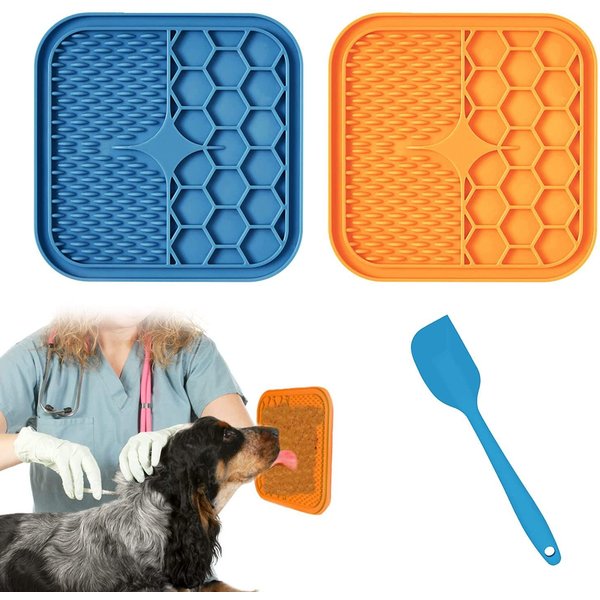 Distributeur en silicone pour animaux de compagnie, coussin à lécher pour chien et chat, polymères de léchage, distraction de bain, mangeoire plus lente pour chiot et chaton