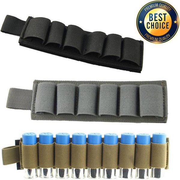 Taktische Outdoor 6 runde Schrotflinte Shell Halter Munition Pistole Kugel Nachladen Halter mit selbst klebenden Aufkleber