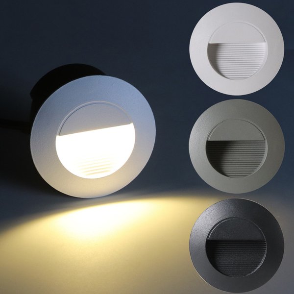 Éclairage de marche extérieur 3W LED lampes murales intégrées étanche extérieur nuit pied + boîte inférieure pour escalier balcon jardin porche