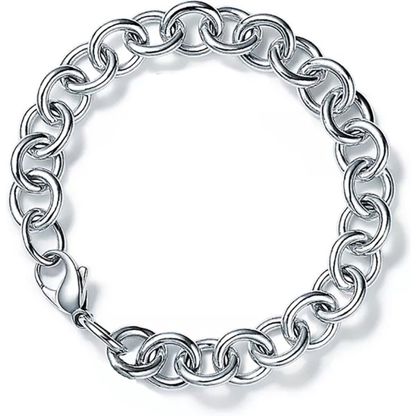 S-Armband mit ikonischem Schlüsselanhänger aus 925er Sterlingsilber. Klassisch und charmant Kann gestapelt und getragen werden.