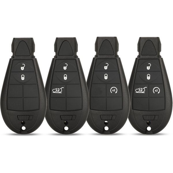 jingyuqin Car Key Shell For Chrysler Jeep Grand Cherokee Dodge Durango Magnum Ram 2/3/4 Buttons Fobik Remote Key Case Fob Cover