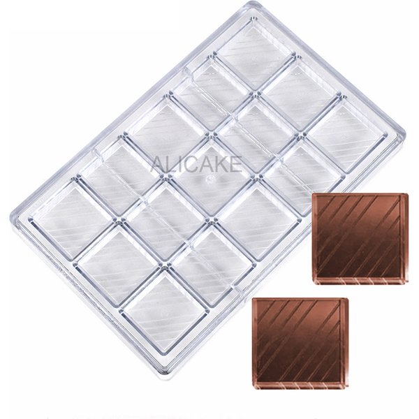 15 Cavity Polycarbonate Chocolate Mold Professional Candy Bonbons Nuggets Confectionery Bakery Baking Pastry Tools Mould
