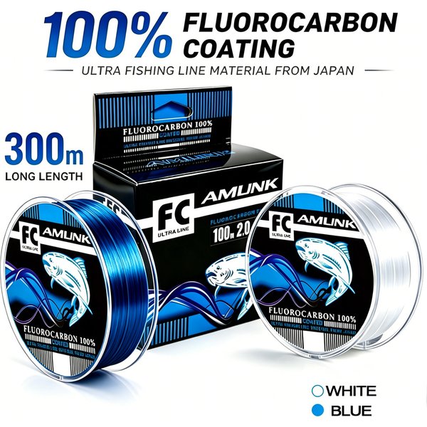 Ligne de pêche Thornsline 300m, revêtement 100% fluorocarbone, monofilament japonais super résistant, fil de pêche coulant résistant à l'abrasion