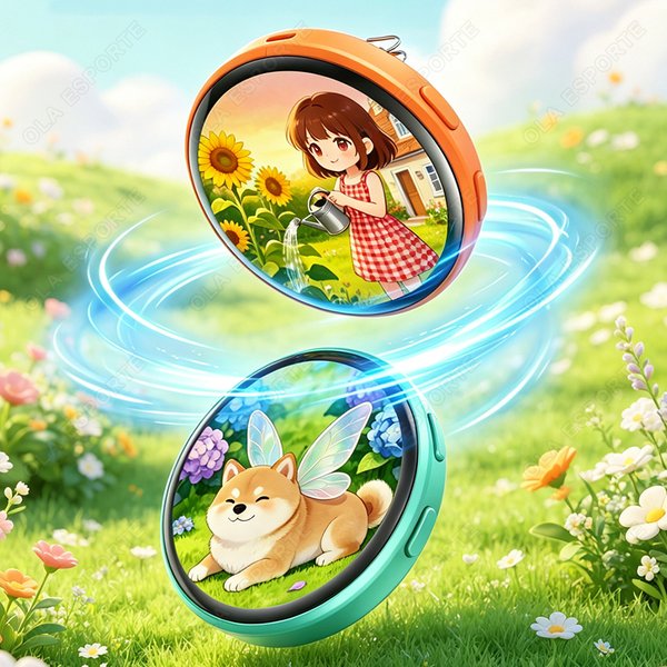 Dynamisches elektronisches Anzeigegerät für Abzeichen, 1,5" Touchscreen, Anime E-Abzeichen für Spiele-Peripheriegeräte, exzellentes Geschenk für Anime-Fans, M3