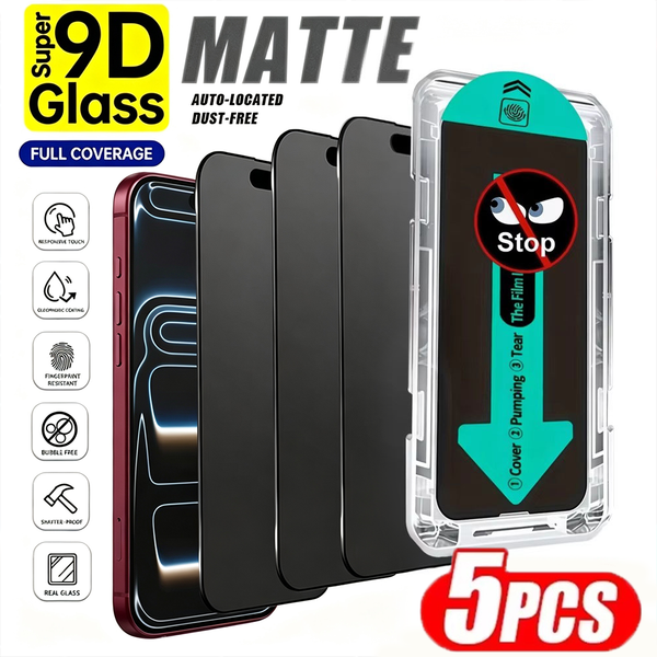 5 sztuk oleofobowych matowych folii ochronnych na ekran do iPhone 18 Pro Max 18 Pro, chroniących przed kurzem, zapewniających prywatność, łatwych w montażu, wykonanych z hartowanego szkła.