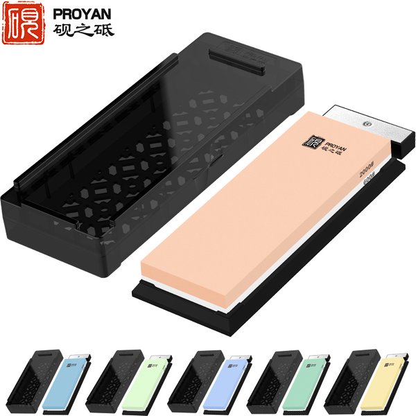 PROYAN – pierre à aiguiser professionnelle 240 – 10000 #, Whetstone, avec boîte, affûteur de couteaux, outil de cuisine en diamant