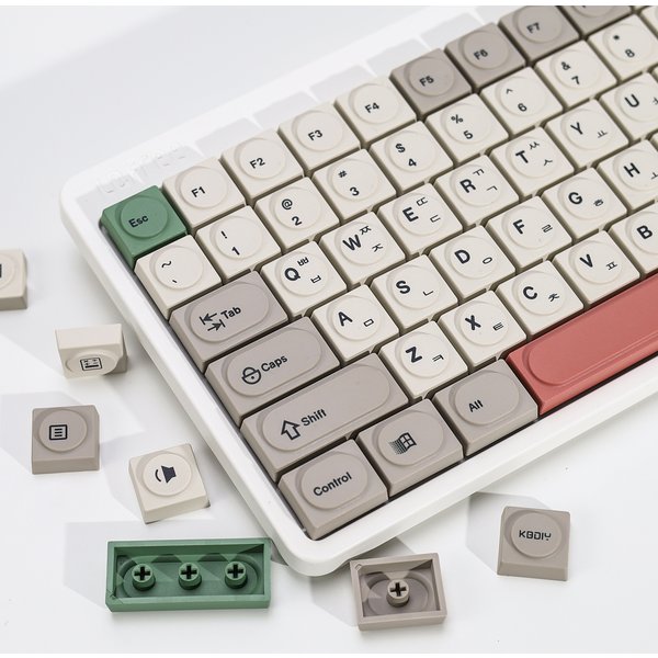 KBDiy Doys Keycaps Retro GMK 9009 1353 Koreanische Tastenkappen PBT Simple für 60 Gaming Low Profile mechanische Tastatur Cherry MX Switches