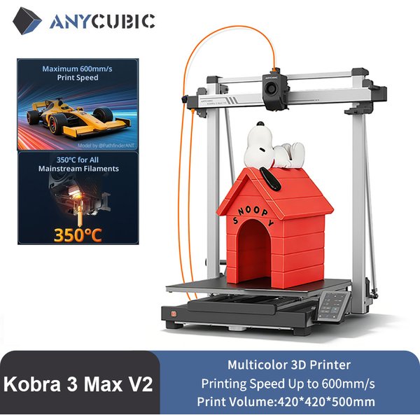 Anycubic kobra 2 neo fdm 3d drucker 250 mm/s maximale druck geschwindigkeit neuer integrierter extruder leviq 2,0 automatische nivellierung mit ui design