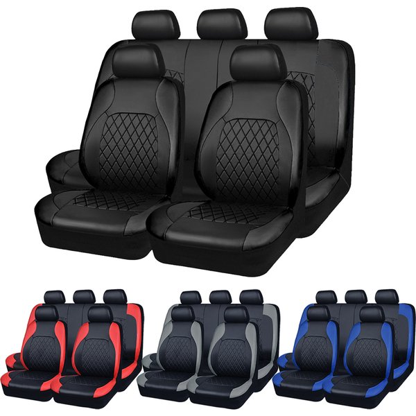Housse de siège de voiture en cuir PU, entièrement entourée, imperméable, universelle, pour berline, Suv, pick-up, pour camion, toutes saisons