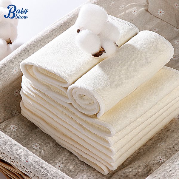 Doublures réutilisables et lavables pour couches, lot de 8 pièces, en microcarence de bambou, charbon de bois et chanvre