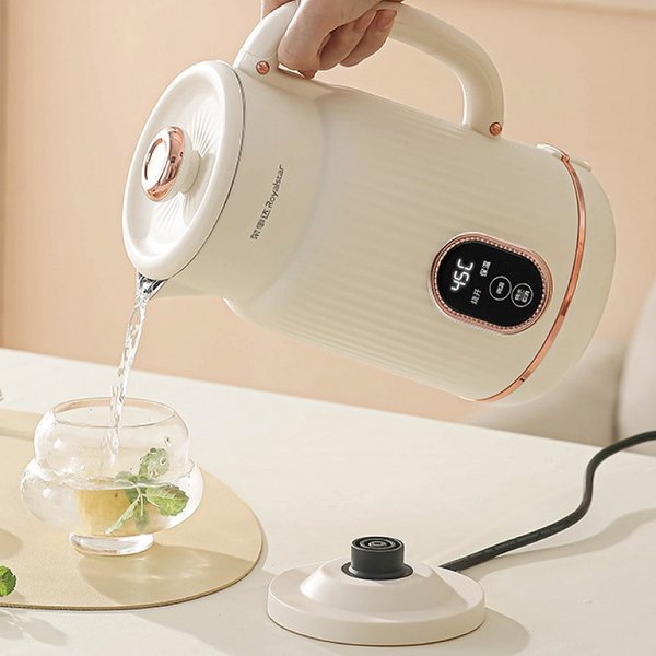 Bouilloire électrique 1,5 L en acier inoxydable 304, théière à température contrôlée, bouilloire à eau intelligente à double paroi isolée, outils de cuisine