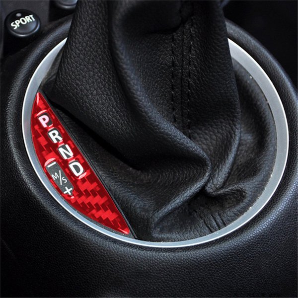 Carbon Faser Aufkleber Getriebe Taste Trim Für BMW MINI Cooper R55 R56 R57 2007 2008 2009 2010, Auto Innen Dekorative zubehör