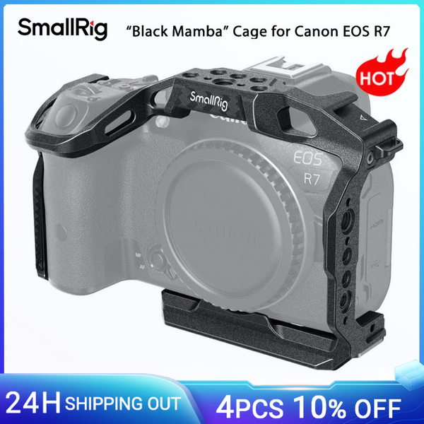 SmallRig – Cage de caméra pour Canon EOS R7 R10, avec support de plaque à dégagement rapide arca-swiss pour DJI RS3/RS 2 pour plusieurs prises de vue