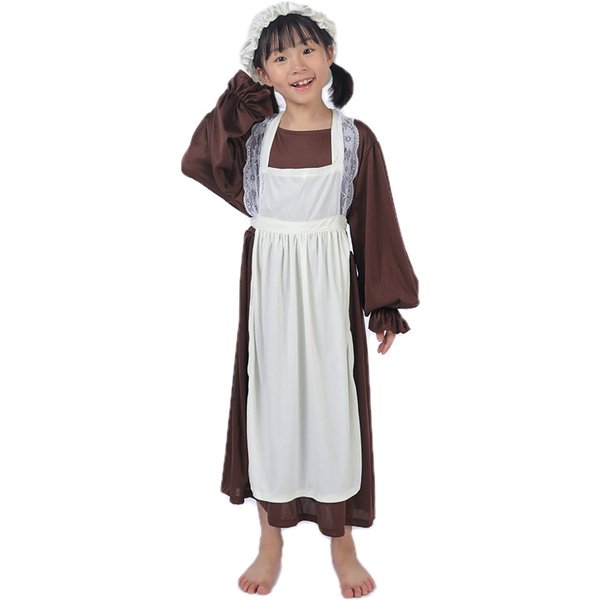 Viktorianisches Kaffeekleid, Dienstmädchen-Schürzenkostüm, World Folk Cluster, Kapuzenkostüm, Urlaubs-Cosplay-Kostüm