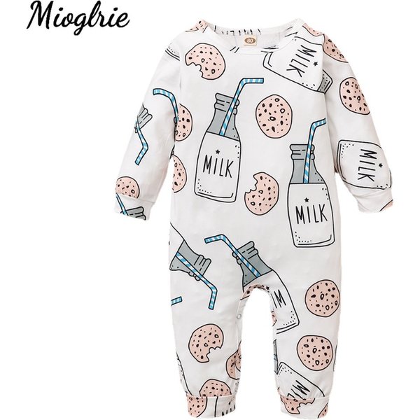 2022 Baby Clothes 0 to 12 Months for Boy and Girl Baby Romper Cotton Cute Bottle Long Sleeve Newborn Baby Boy Clothes Jumpsuit