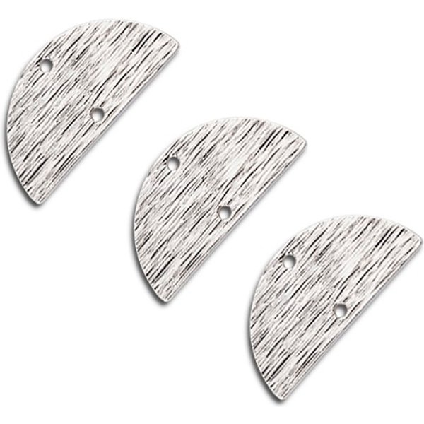 10 pièces en laiton plaqué argent texturé demi-rond charmes demi-cercle connecteurs pendentif pour bricolage Boho boucle d'oreille fabrication de bijoux fournitures