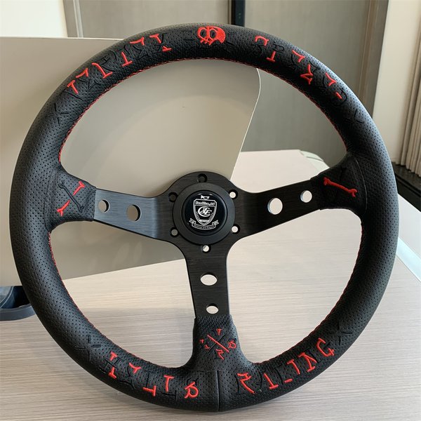 VERTEX 320mm Design Style Automobile réemballage volant de course 6 boulons alliage dérive volant de course avec bouton de klaxon