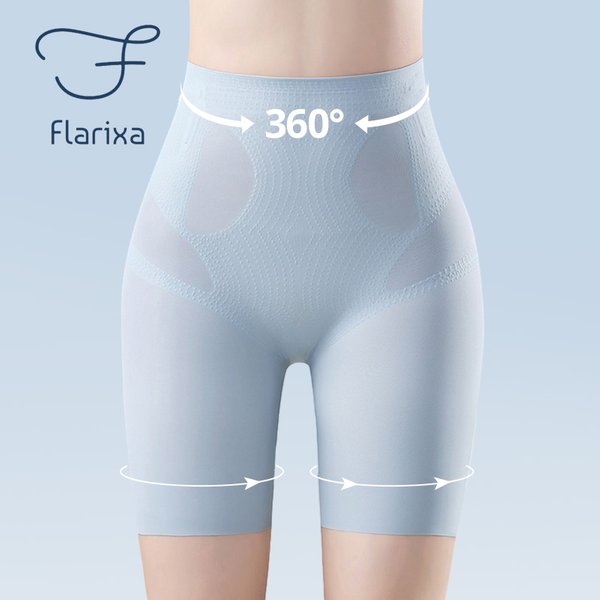 Flarixa – boxer Ultra fin sans couture pour femmes, short de sécurité en soie glacée, taille haute, culotte réduisant le ventre plat, sous-vêtements amincissants