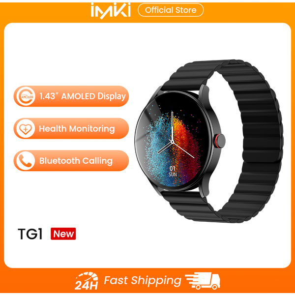 Imiki TG1 Smartwatch 1.43 "Amoled Display Sonnenlicht Nits Bluetooth-Anrufe 15 Tage Akkulaufzeit für den Menschen