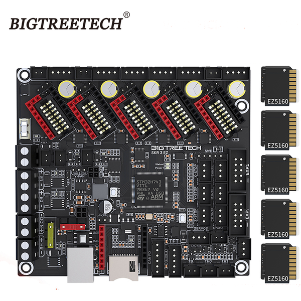 BIGTREETECH BTT SKR 3 EZ 32-bitowa płyta główna EZ5160 Pro TMC2208 aktualizacja SKR2 płyta sterująca do drukarki Raspberry Pi Ender3 Ender5