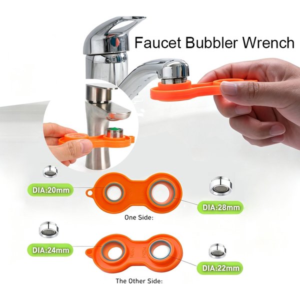 Faucet Bubbler Wrench Water Outlet Aerator Universal Wrench Faucet Nozzle Filter Repair Tool Replacement Disassembly Tool Spanne