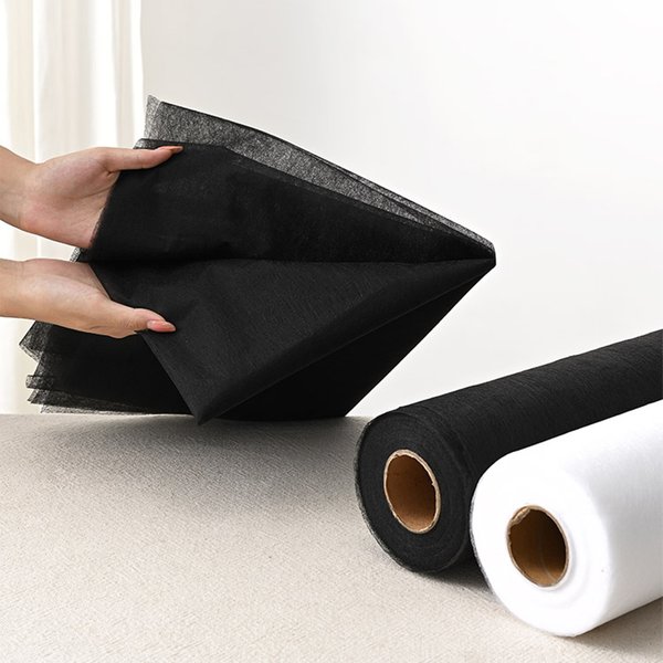1x1M Black White Double-sided Interlining Adhesive Fabric Clothes Iron on Hem Tape Interlining Web DIY Sewing Accessories