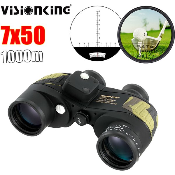 7x50 Entfernungsmesser Fernglas für Jagdteleskop Leistungsstarker Fernentfernungsmesser Eingebauter Kompass Campingausrüstung