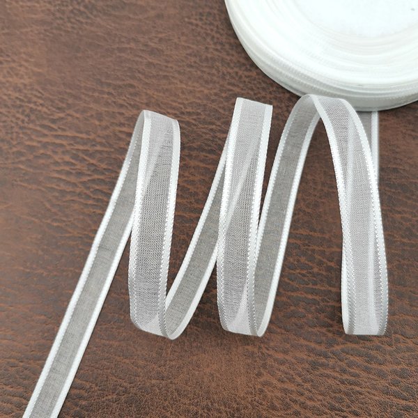 (50 Yards/roll) 3/8'' (10mm) White Broadside Organza Ribbons Wholesale Gift Wrapping Decoration Handmade DIY Ribbon